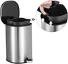 STAINLESS STEEL SILVER KITCHEN BATHROOM TOILET RUBBISH PEDAL BIN 5L