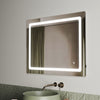 Illuminated LED Bathroom Mirror with Sahver Socket Demister Heated Touch 900x700