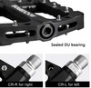 ROCKBROS Bike Pedals Nylon Fiber 9/16" Cycling Wide PlatformFlat Pedals 24-2-552