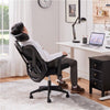 Office Desk Chair Ergonomic Computer Chair w/ Adjustable Lumbar Headrest Black