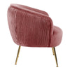 Velvet Scallop Shell Back Tub Chair Armchair Dressing Sofa Stool Bedroom Lounge