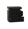 High Gloss Front Nightstand With Top Storage - Bedside Table With 2 Drawers