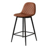 2X Bar Stools Fabric/Faux Leather Pub Chairs Breakfast Kitchen Metal Leg Modern