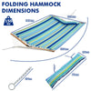 Double Size Outdoor Patio Quilted Hammock Folding Hammock with Detachable Pillow