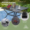 5Pcs Outdoor Furniture Patio Furniture Set Outdoor Dining Set w/ Umbrella Hole