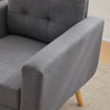 Modern Armchair Accent Chair with Wooden Leg Upholstered Occasional Lounge Chair