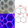 14Hex Hexagon LED RGB Lighting Car Retail Garage Workshop Wall Light Lamp