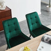 2x High Back Velvet Dining Chairs Modern Design Dining Room Chairs Metal Legs