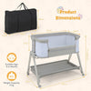 Baby Bedside Crib Folding Sleeper Bassinet Cot Bed Portable 7 Adjustable Heights