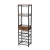 MultiTier Wood 20 Bottles Wine Display Shelves Storage Holder Free Standing Rack