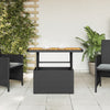 Garden Table Outdoor Table Dining Table Poly Rattan and Acacia Wood