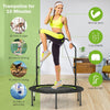 40" Mini Trampoline Foldable Fitness Trampolines with Height Adjustable Handle