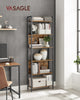 Bookcase Shelving Unit Bookshelf Rustic Brown and Black LLS113B01
