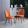 Set of 2,4,6 Velvet Suede Dining Chairs Upholstered seat Ergnomic with Metal Leg