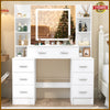 Dressing Table with LED Mirror Modern Makeup Desk Vanity Table Set +Drawer White
