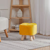 Ottomans Square Footstool Foot Stools Wood Leg for The Bedroom Living Room