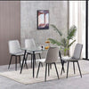 Set of 4 Designer Velvet Fabric Dining Chairs Metal Legs Lexi Chairs