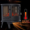 Panoramic Effect Electric Fire 1800W Heater LED Flame Log Burner Fireplace Stove