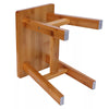 (S Rectangle)Multipurpose Small Bamboo Stool Foot Rest Stool Shower Low Bench