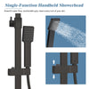 Bathroom Shower Mixer Thermostatic Dual Head Exposed Square Bar Black Shower Set