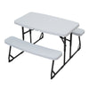 Kids Table and Chairs Set Folding Children Dinner and Learning Table Bench Chair