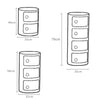 Round ABS Cylinder Cabinet Cupboard Drawer Storage Unit Bathroom Bedroom Stand