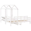 Day Bed and Set with Roof White 80x200 Solid Wood Pine P6H1