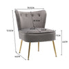 Scallop Back Armchair Cocktail Sofa Accent Seat Living Bedroom Cafe Lounge Sofa