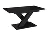 Extendable Table 140-180x80cm Kitchen Black Gloss FAST FREE POSTAGE