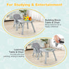 6 in 1 Baby Feeding Highchair Convertible Infant Dining Chair Table Kids
