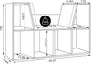 Kids Bookcase Storage Cushioned Reading Seat Shelving Unit Six Cubes Organiser