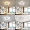 Modern LED Lamp White Frame Ceiling Light Dimmable Pendant Lights Chandelier