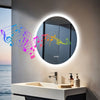 LUVODI 32" LED-Bathroom Mirror with Lights Bluetooth Speaker, Anti-Fog, Dimmable