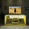Modern TV Stand White/Black TV LED Entertainment High Gloss Doors Unit Cabinet