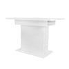 Extendable Rectangular Dining Table with Storage, Space-saving, White
