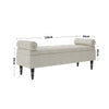 Linen Ottoman Storage Box Blanket Toy Box Armrest Pillow Seating Footstool Chair