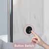 LED Bathroom Mirror Black Cabinet with Shaver Socket 500x700 Single Door Button