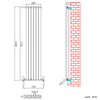 Horizontal Vertical Radiator Flat Panel Oval Column Heating Rad 1800/1600/600