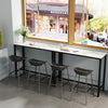 Extra Long Kitchen Bar Table Rectangular Coffee Table Metal Marble Console Table
