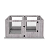 XXL Large Dog Playpen Pet Whelping Box Cage Tempered Glass Safety Rail Fence Pen