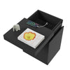 LED Bedside Table 2 Drawers Cabinet Charging Station Nightstand Storage Black