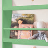Green 4-Tier Wall Mounted Children Bookcase Display Bookshelf Storage Unit Rack