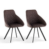 2x Dining Chairs Metal Legs Tub Chairs Dining Room Reception Kitchen Chairs