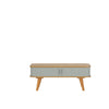Coffee Table with Light Grey Sliding Doors 400mm H x 1000mm W x 500mm D