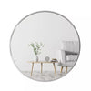 Silver Large Round Mirror Wall Mount Bathroom Vanity Makeup Metal Frame 40-80cm