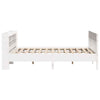 Bed Frame with Headboard White 180x200 King Solid Wood Pine Z5K1