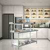 Commercial Catering Table Stainless Steel Work Bench Kitchen Food Shelf Storage