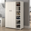 Bideford Tall Shoe Cabinet Storage Open Rack Hallway, Living, Bedroom White