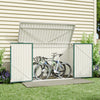 7FT XL Galvanised Steel Garden Lockable Storage Box Shed Outside Bike Bin Tool