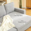 3-Seater L-Shaped Sofa Bed with Storage Pull-Out Convertible Chaise Grey